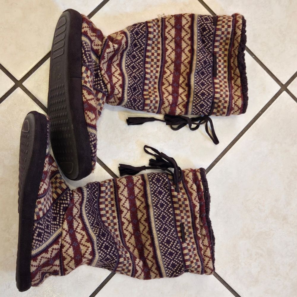 Muk Luks Multicolor Knit Boots